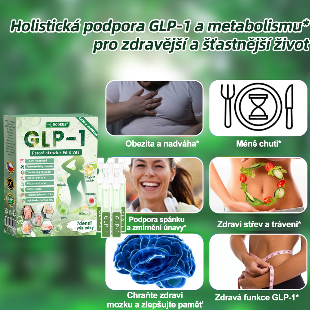 🏆🧑⚕️DOOEKA® GLP-1 8 v 1 Fit & Vital perorální roztok – jednou denně, viditelné změny za 7 dní / při obezitě, kardiovaskulárním zdraví, cukrovce, spánkové apnoi, zdraví střev, kloubních potížích a mnoha dalších stavech