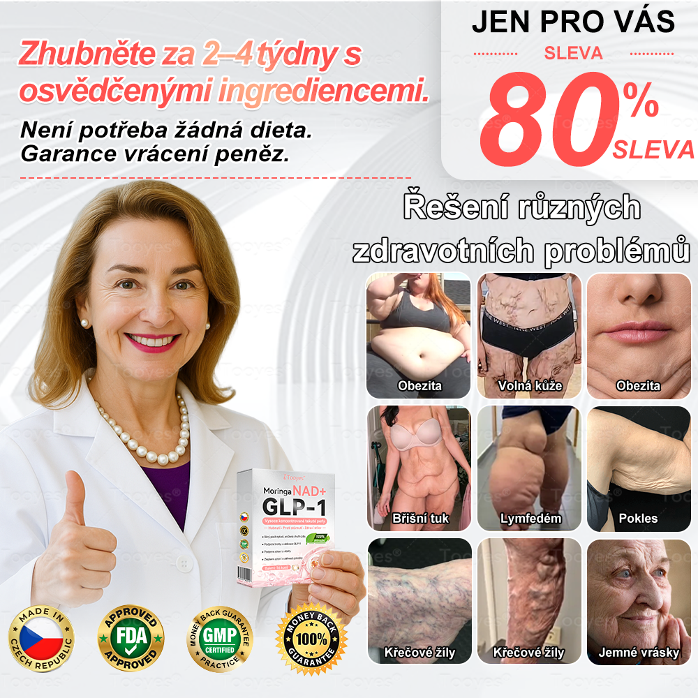 💟 Tooyes® GLP-1 Vysoce koncentrované tekuté perly – s obsahem NAD+, Moringa, HCA (Hubnutí, Anti-aging, Podpora střev a imunitního systému, Rovnováha hladiny cukru v krvi, Zdraví srdce a mozku) ⚡