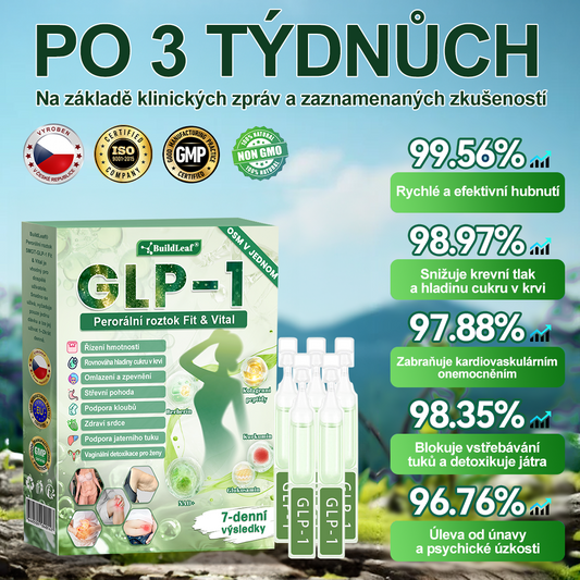 🏆 👨⚕️ Oficiální obchod ČR | BuildLeaf® GLP-1 8-v-1 Fit & Vital Řešení (Jednou denně, viditelné změny za 7 dní) ✅ Obezita, kardiovaskulární zdraví, cukrovka, spánková apnoe, zdraví střev, problémy se klouby a další.