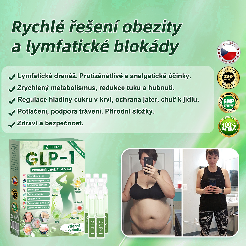🏆🧑⚕️DOOEKA® GLP-1 8 v 1 Fit & Vital perorální roztok – jednou denně, viditelné změny za 7 dní / při obezitě, kardiovaskulárním zdraví, cukrovce, spánkové apnoi, zdraví střev, kloubních potížích a mnoha dalších stavech