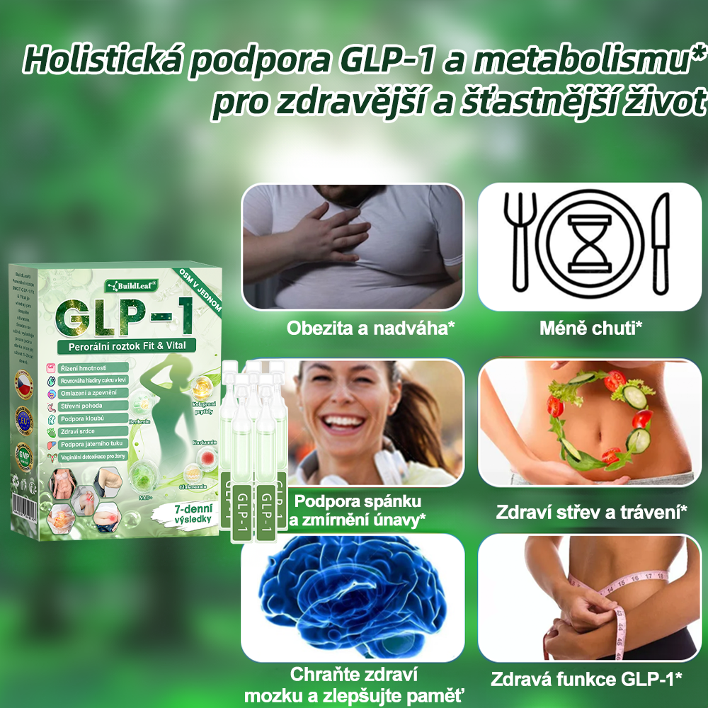 💟Oficiální obchod ČR | BuildLeaf® GLP-1 8-v-1 Fit & Vital Řešení (Jednou denně, viditelné změny za 7 dní) ✅ Obezita, kardiovaskulární zdraví, cukrovka, spánková apnoe, zdraví střev, problémy se klouby a další.