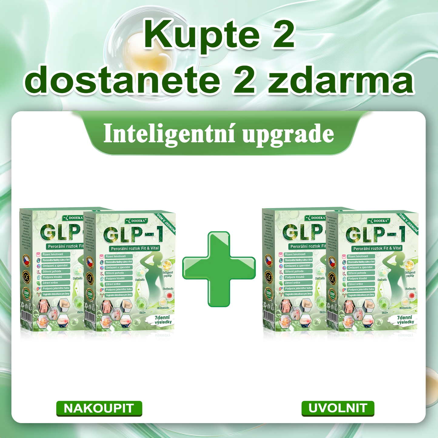 👨‍⚕️ ✅  DOOEKA® GLP-1 8 v 1 Fit & Vital perorální roztok – jednou denně, viditelné změny za 7 dní / při obezitě, kardiovaskulárním zdraví, cukrovce, spánkové apnoi, zdraví střev, kloubních potížích a mnoha dalších stavech