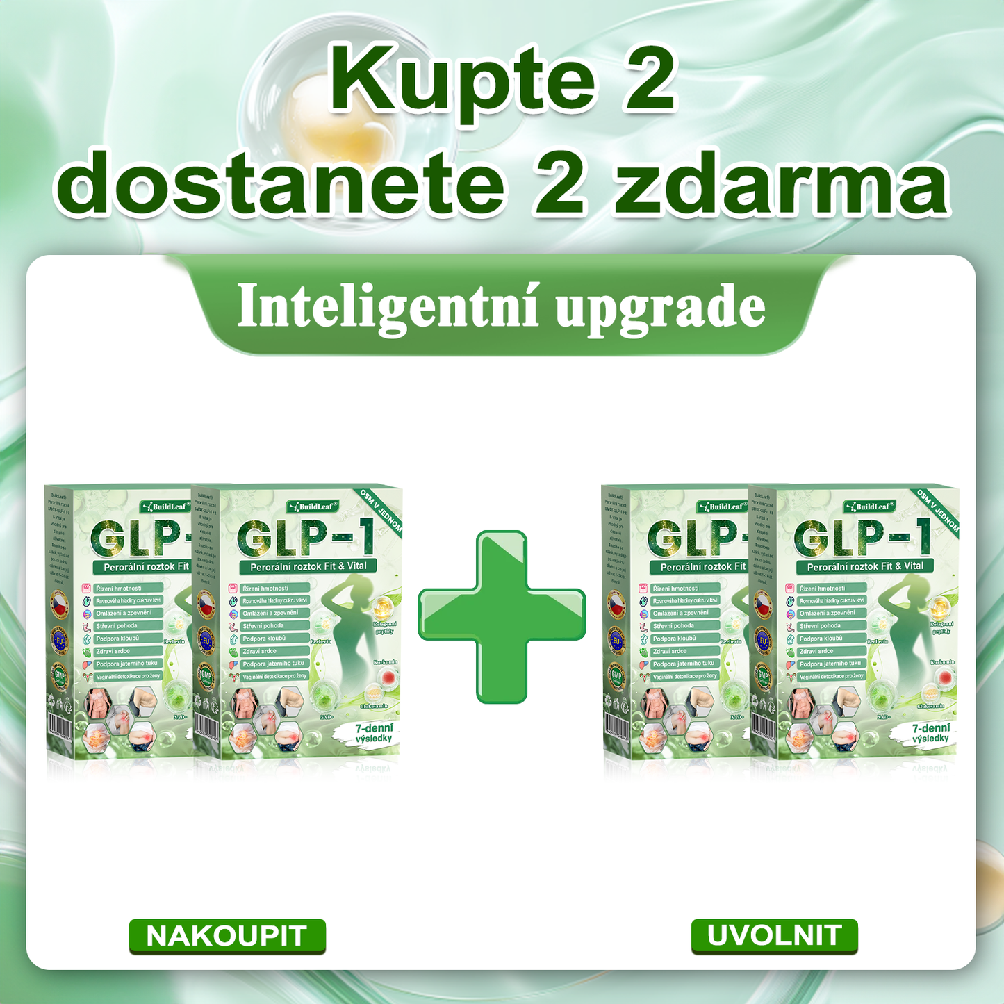 💟Oficiální obchod ČR | BuildLeaf® GLP-1 8-v-1 Fit & Vital Řešení (Jednou denně, viditelné změny za 7 dní) ✅ Obezita, kardiovaskulární zdraví, cukrovka, spánková apnoe, zdraví střev, problémy se klouby a další.